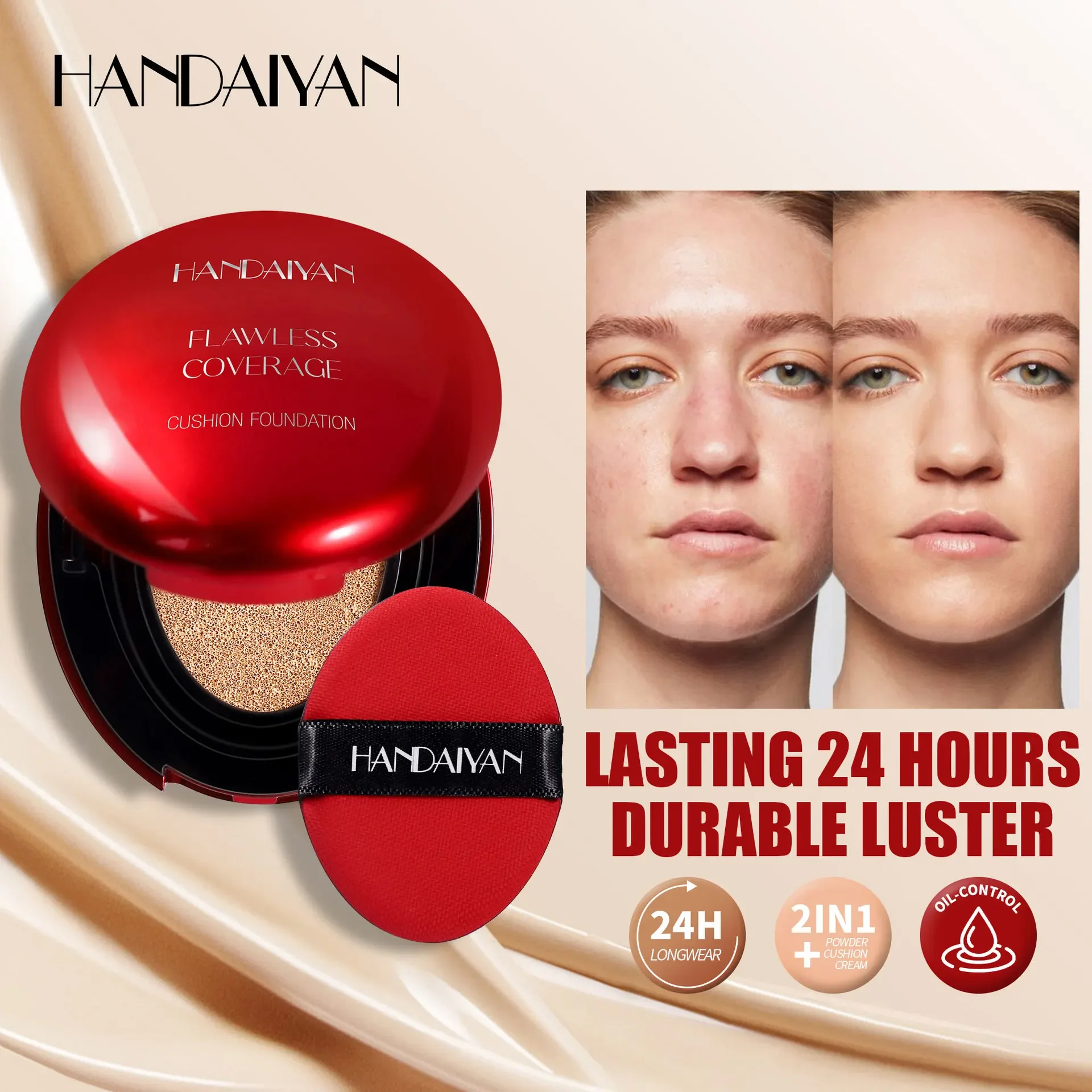 Bb Cushion Korean - Podkład Korean Air Cushion - lekki,
